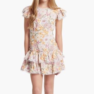 UGC Bardot Junior Kids Floral Open Back Tiered Minidress